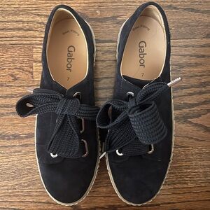 Gabor Black Suede Sneakers